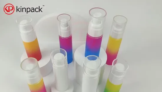 Cylindrical 5ml 10ml 15ml White PP Plastic Airless Pump Bottle with Snap Lotion Pump by Kinpack