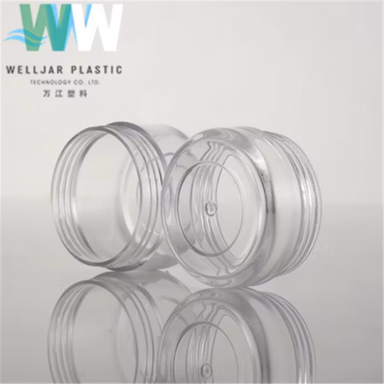 Cosmétique Jar 10g PS pot de crème en plastique avec bouchon PP