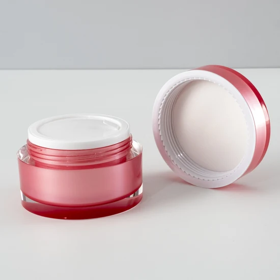 Haute qualité meilleur prix luxe 30g 50g 80g PP PE verre acrylique pompe sans air bouteille ensembles rond carré pot de crème cosmétique conteneur pour soins de la peau