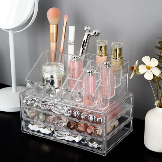 Commode en plastique cosmétique outils faciaux masque bac de rangement multitiroirs acrylique Transparent maquillage tiroirs rangement organisateur ensemble