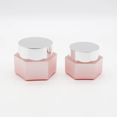 30g 50g Rose Couleur Carré Cristal Acrylique En Plastique De Luxe Emballage Cosmétique Bouteille Jar Set