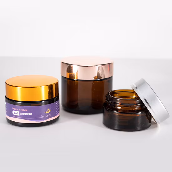 Pots de beurre corporel givré avec cuillère attachée Pot de baume nettoyant 70 ml 130 ml 200 ml Personnalisez le pot court et large pour les crèmes